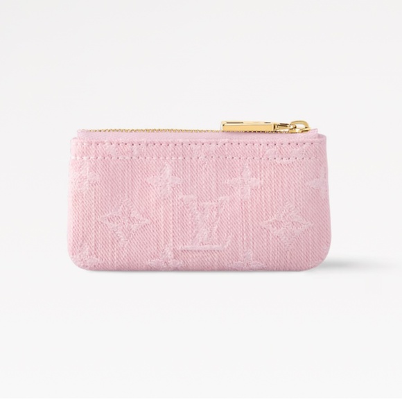 NEW Authentic Louis Vuitton Pink Denim Key Pouch RARE - Picture 6 of 6